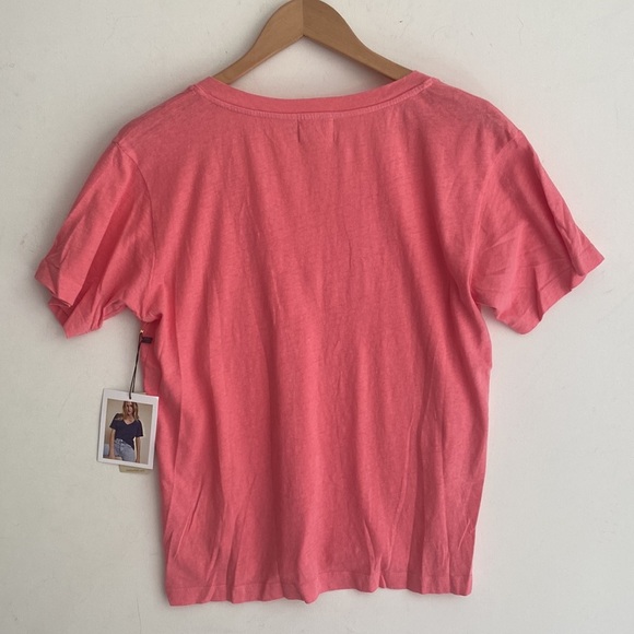 *PINK* NATION LTD Nina Vintage Fit V-neck short sleeve, Style # 2157CN, NWT, XS - Picture 6 of 8